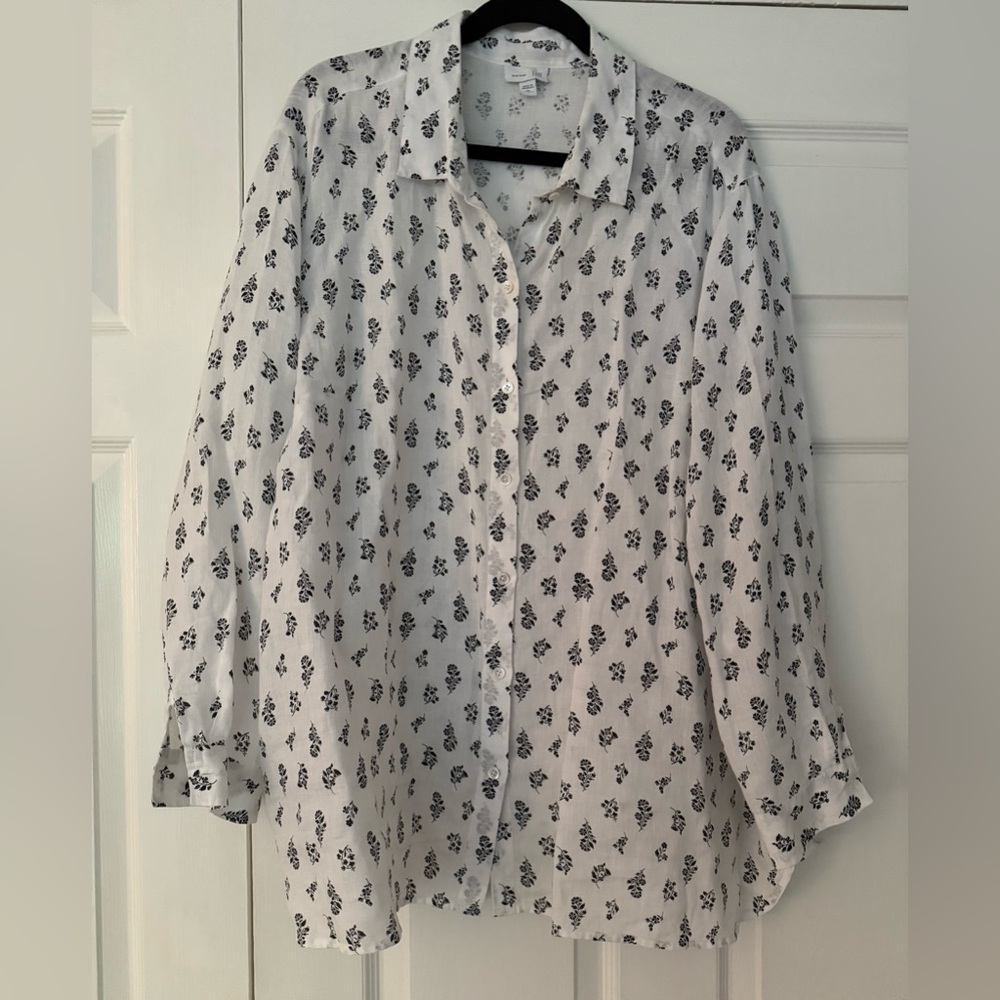 Jjill linen button-up top